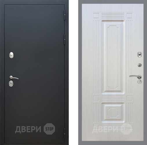 Входная металлическая Дверь Рекс (REX) 5 Черный Муар FL-2 Лиственница беж в Черноголовке