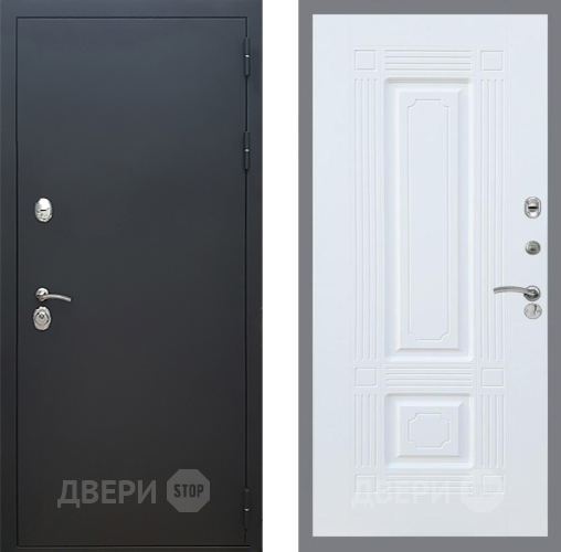 Входная металлическая Дверь Рекс (REX) 5 Черный Муар FL-2 Силк Сноу в Черноголовке