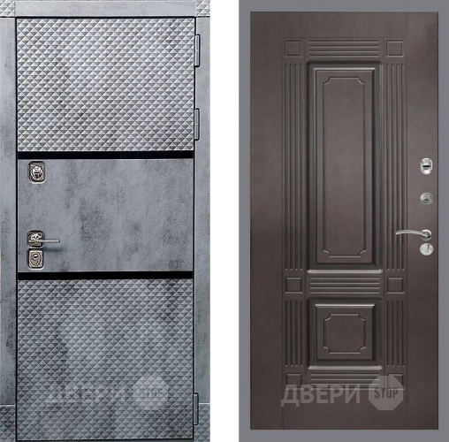 Входная металлическая Дверь Рекс (REX) 15 Бетон Темный FL-2 Венге в Черноголовке