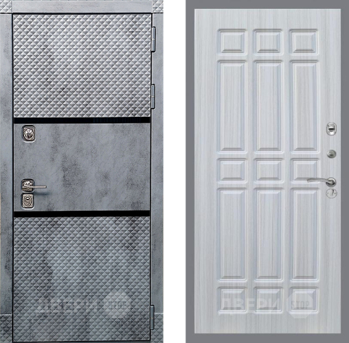 Входная металлическая Дверь Рекс (REX) 15 Бетон Темный FL-33 Сандал белый в Черноголовке