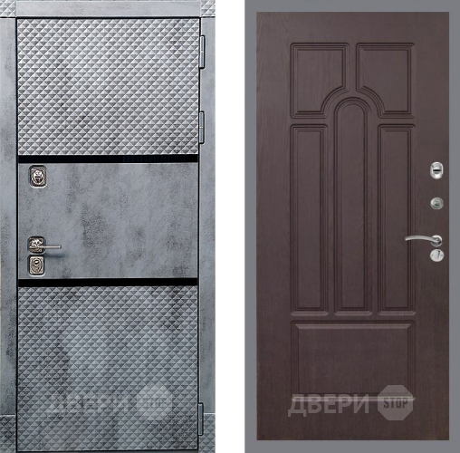 Входная металлическая Дверь Рекс (REX) 15 Бетон Темный FL-58 Венге в Черноголовке
