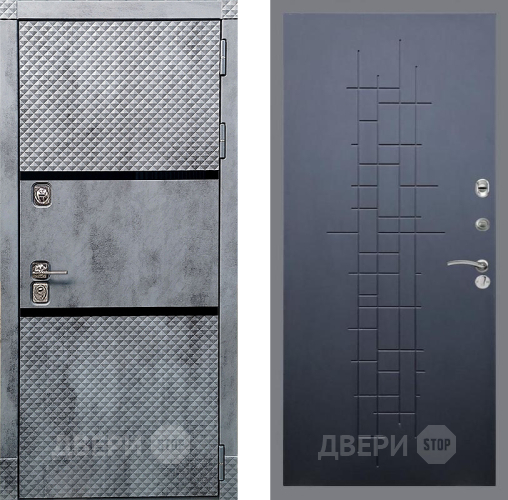 Входная металлическая Дверь Рекс (REX) 15 Бетон Темный FL-289 Ясень черный в Черноголовке