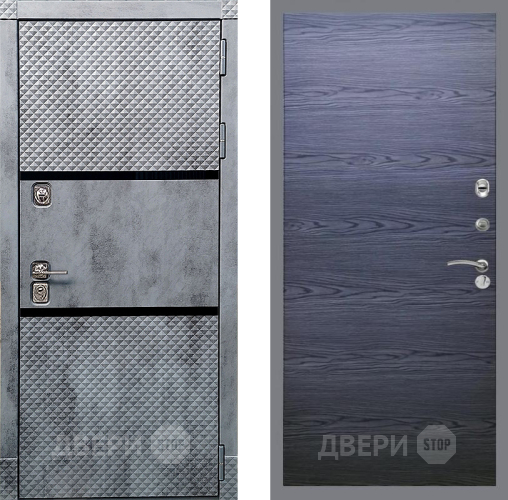 Входная металлическая Дверь Рекс (REX) 15 Бетон Темный GL Дуб тангенальный черный в Черноголовке