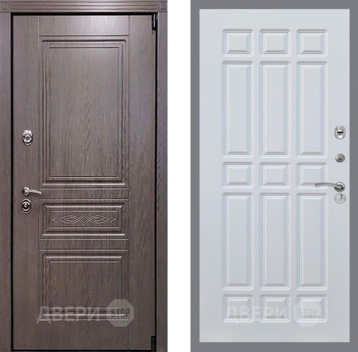 Входная металлическая Дверь Рекс (REX) Премиум-S FL-33 Белый ясень в Черноголовке