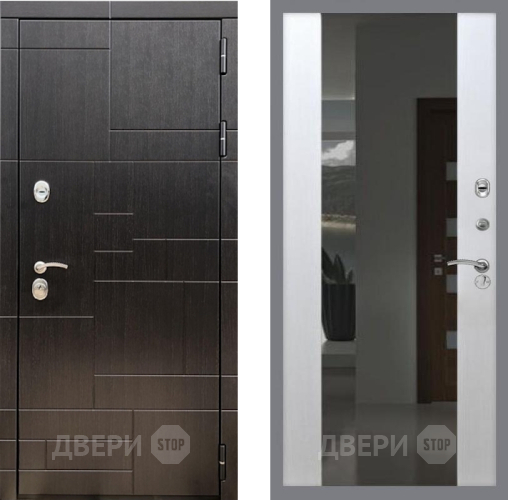 Входная металлическая Дверь Рекс (REX) 20 СБ-16 с Зеркалом Лиственница беж в Черноголовке