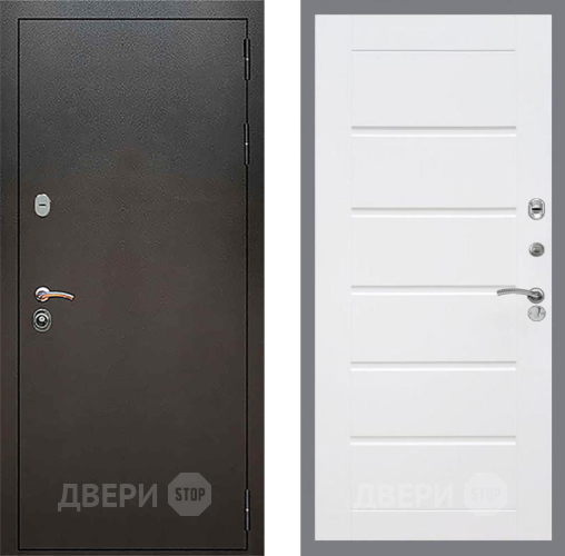Входная металлическая Дверь Рекс (REX) 5 Серебро Антик Сити Белый ясень в Черноголовке