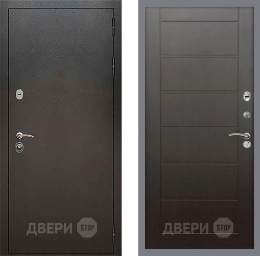 Входная металлическая Дверь Рекс (REX) 5 Серебро Антик Сити Венге в Черноголовке