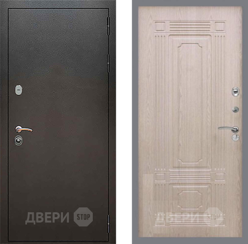 Входная металлическая Дверь Рекс (REX) 5 Серебро Антик FL-2 Беленый дуб в Черноголовке