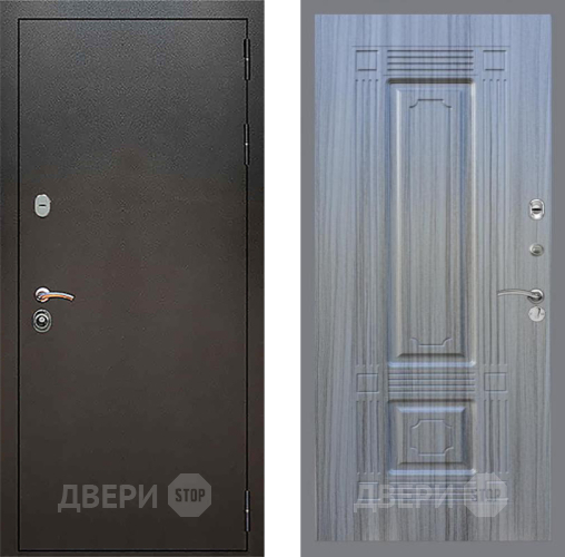 Входная металлическая Дверь Рекс (REX) 5 Серебро Антик FL-2 Сандал грей в Черноголовке