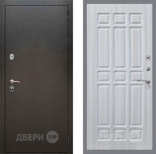Входная металлическая Дверь Рекс (REX) 5 Серебро Антик FL-33 Сандал белый в Черноголовке