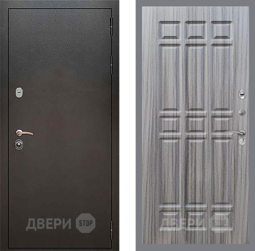 Входная металлическая Дверь Рекс (REX) 5 Серебро Антик FL-33 Сандал грей в Черноголовке