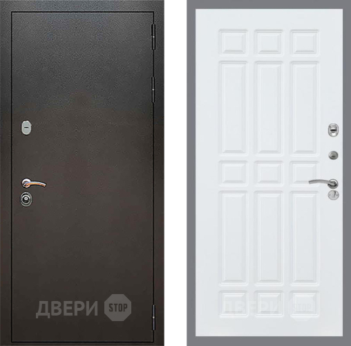 Входная металлическая Дверь Рекс (REX) 5 Серебро Антик FL-33 Силк Сноу в Черноголовке