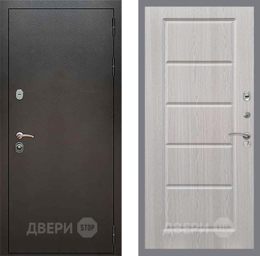 Входная металлическая Дверь Рекс (REX) 5 Серебро Антик FL-39 Беленый дуб в Черноголовке