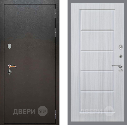 Входная металлическая Дверь Рекс (REX) 5 Серебро Антик FL-39 Сандал белый в Черноголовке