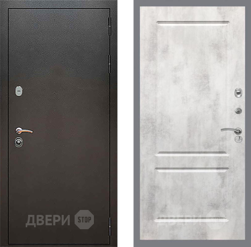 Дверь Рекс (REX) 5 Серебро Антик FL-117 Бетон светлый в Черноголовке