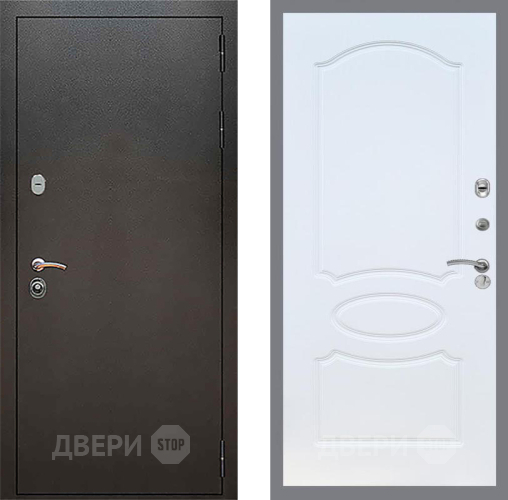 Дверь Рекс (REX) 5 Серебро Антик FL-128 Белый ясень в Черноголовке