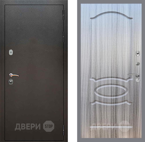 Входная металлическая Дверь Рекс (REX) 5 Серебро Антик FL-128 Сандал грей в Черноголовке