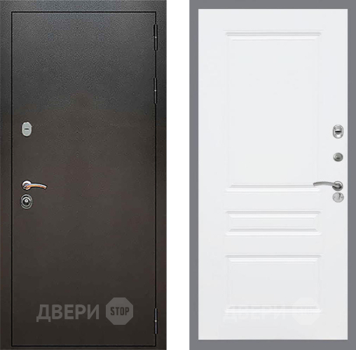 Входная металлическая Дверь Рекс (REX) 5 Серебро Антик FL-243 Силк Сноу в Черноголовке