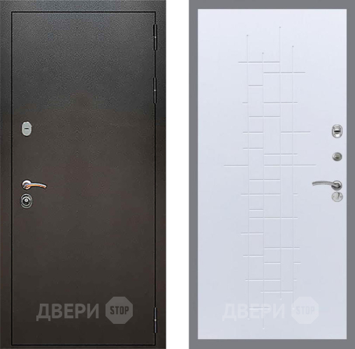 Входная металлическая Дверь Рекс (REX) 5 Серебро Антик FL-289 Белый ясень в Черноголовке