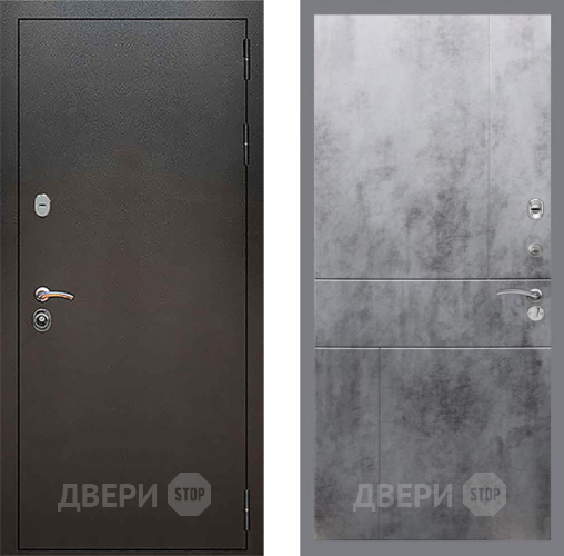 Дверь Рекс (REX) 5 Серебро Антик FL-290 Бетон темный в Черноголовке