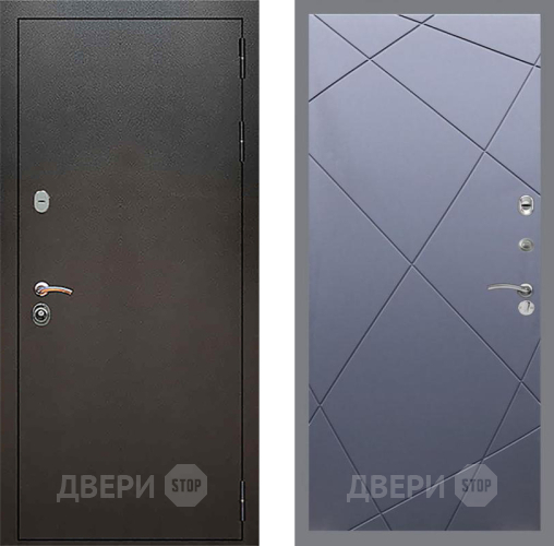 Входная металлическая Дверь Рекс (REX) 5 Серебро Антик FL-291 Силк титан в Черноголовке