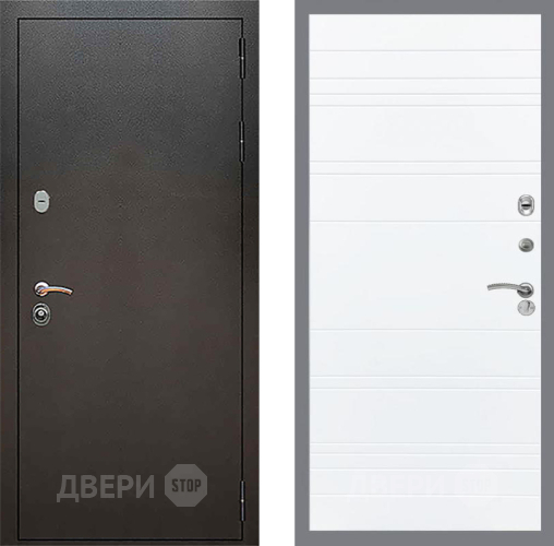 Входная металлическая Дверь Рекс (REX) 5 Серебро Антик Line Силк Сноу в Черноголовке