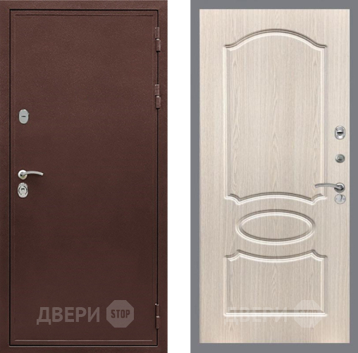 Входная металлическая Дверь Рекс (REX) 5А FL-128 Беленый дуб в Черноголовке