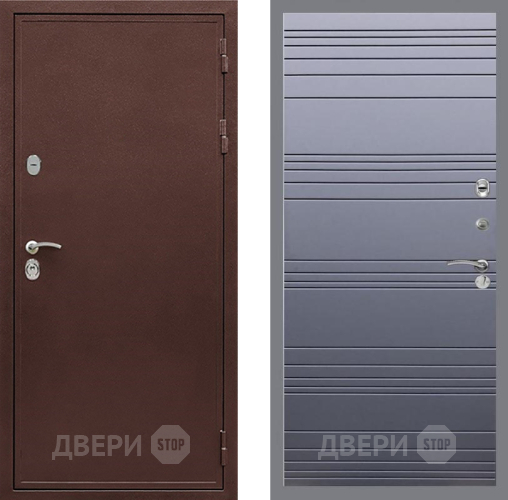 Входная металлическая Дверь Рекс (REX) 5А Line Силк титан в Черноголовке