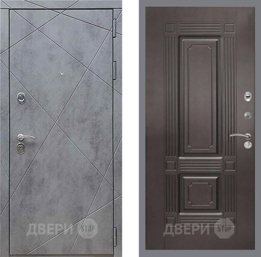 Входная металлическая Дверь Рекс (REX) 13 Бетон Темный FL-2 Венге в Черноголовке