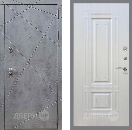 Входная металлическая Дверь Рекс (REX) 13 Бетон Темный FL-2 Лиственница беж в Черноголовке
