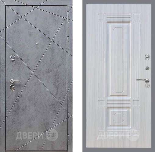 Входная металлическая Дверь Рекс (REX) 13 Бетон Темный FL-2 Сандал белый в Черноголовке