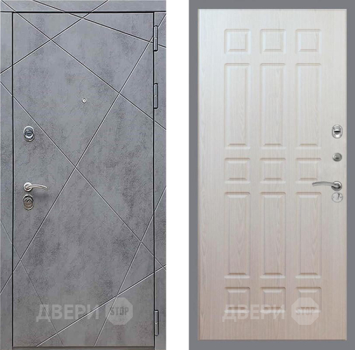 Входная металлическая Дверь Рекс (REX) 13 Бетон Темный FL-33 Беленый дуб в Черноголовке