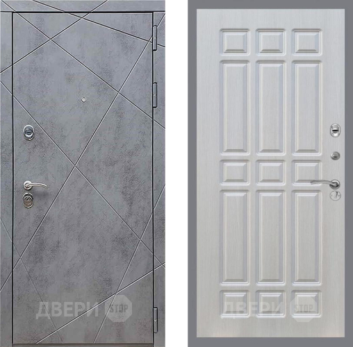 Входная металлическая Дверь Рекс (REX) 13 Бетон Темный FL-33 Лиственница беж в Черноголовке