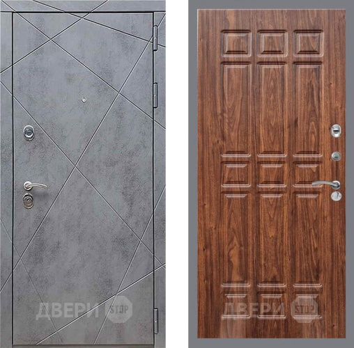 Входная металлическая Дверь Рекс (REX) 13 Бетон Темный FL-33 орех тисненый в Черноголовке