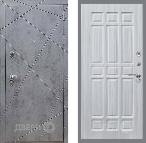 Входная металлическая Дверь Рекс (REX) 13 Бетон Темный FL-33 Сандал белый в Черноголовке
