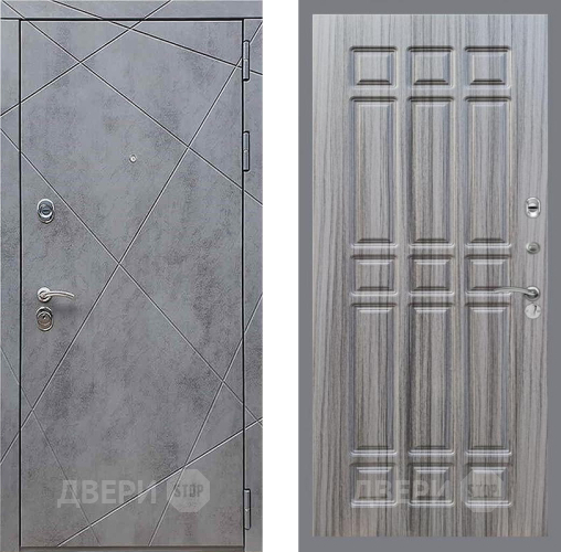 Входная металлическая Дверь Рекс (REX) 13 Бетон Темный FL-33 Сандал грей в Черноголовке