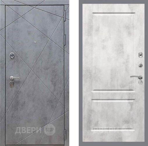 Входная металлическая Дверь Рекс (REX) 13 Бетон Темный FL-117 Бетон светлый в Черноголовке