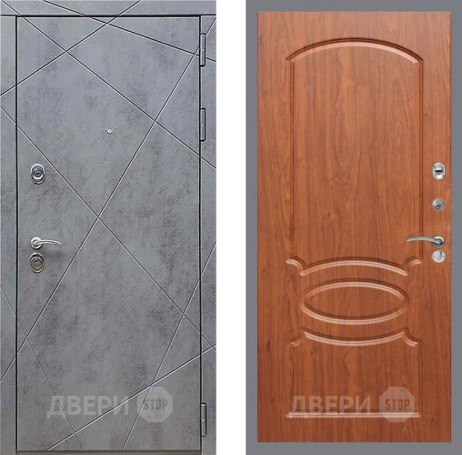 Входная металлическая Дверь Рекс (REX) 13 Бетон Темный FL-128 Морёная берёза в Черноголовке