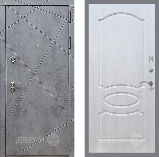 Входная металлическая Дверь Рекс (REX) 13 Бетон Темный FL-128 Лиственница беж в Черноголовке