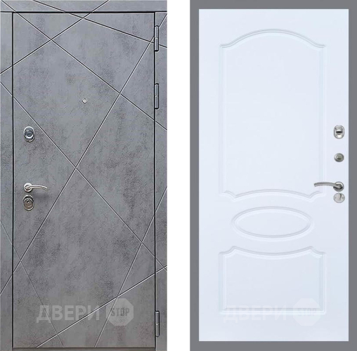 Входная металлическая Дверь Рекс (REX) 13 Бетон Темный FL-128 Силк Сноу в Черноголовке