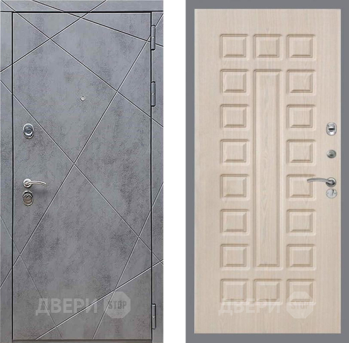 Входная металлическая Дверь Рекс (REX) 13 Бетон Темный FL-183 Беленый дуб в Черноголовке