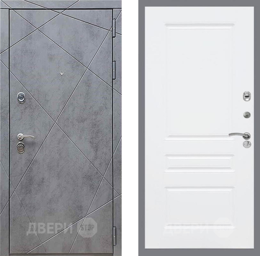 Входная металлическая Дверь Рекс (REX) 13 Бетон Темный FL-243 Силк Сноу в Черноголовке