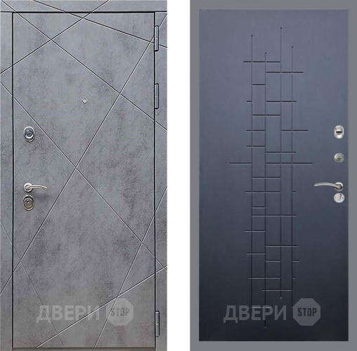 Входная металлическая Дверь Рекс (REX) 13 Бетон Темный FL-289 Ясень черный в Черноголовке