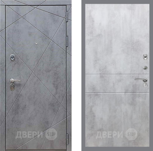 Входная металлическая Дверь Рекс (REX) 13 Бетон Темный FL-290 Бетон светлый в Черноголовке