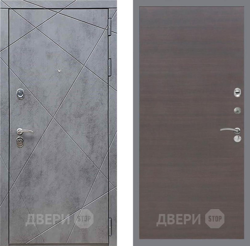 Входная металлическая Дверь Рекс (REX) 13 Бетон Темный GL венге поперечный в Черноголовке