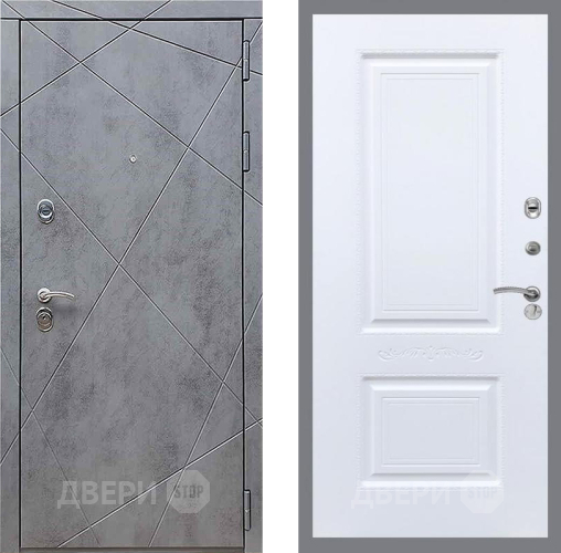 Входная металлическая Дверь Рекс (REX) 13 Бетон Темный Смальта Силк Сноу в Черноголовке
