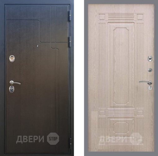 Входная металлическая Дверь Рекс (REX) Премиум-246 FL-2 Беленый дуб в Черноголовке