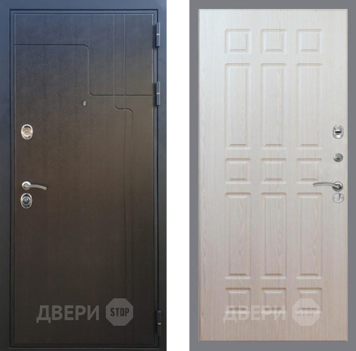 Входная металлическая Дверь Рекс (REX) Премиум-246 FL-33 Беленый дуб в Черноголовке