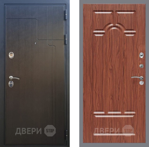 Входная металлическая Дверь Рекс (REX) Премиум-246 FL-58 орех тисненый в Черноголовке