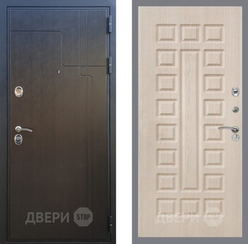 Входная металлическая Дверь Рекс (REX) Премиум-246 FL-183 Беленый дуб в Черноголовке